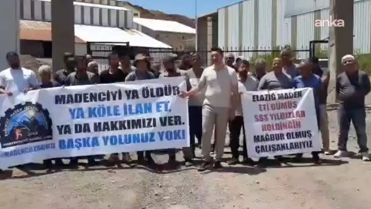 Elazig madendeki iscilerin eylemi 2 gununde hakkimizi alamazsak 24 temmuzda ankaraya yuruyecegiz JljmEcY3